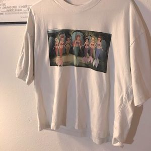 Ariel Disney Mermaid Walt Disney Disney World crop top white shirt small